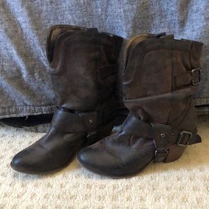 Dark chocolate brown boots cowboy